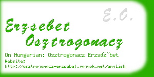 erzsebet osztrogonacz business card